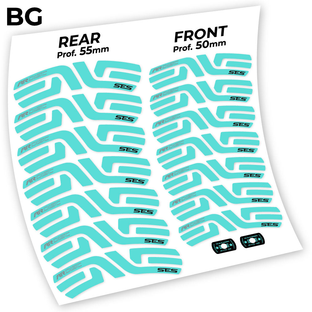 Stickers Enve AR SES 4.5 Disc compatibles Autocollants roues Route