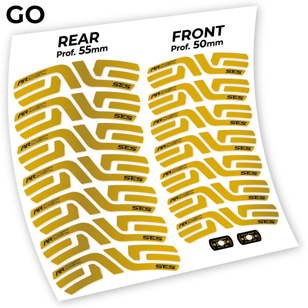 Stickers Enve AR SES 4.5 Disc compatibles Autocollants roues Route