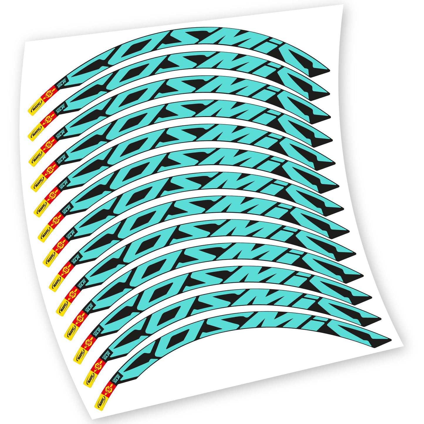 Stickers Route, Mavic Cosmic Carbone SLR compatibles Autocollants roues Route