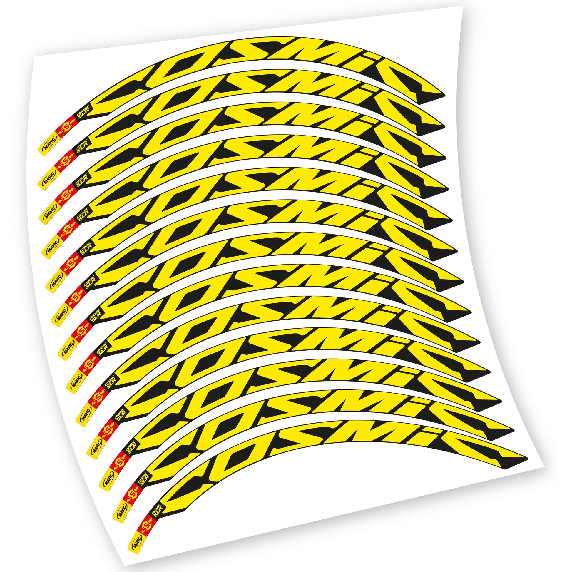 Stickers Route, Mavic Cosmic Carbone SLR compatibles Autocollants roues Route