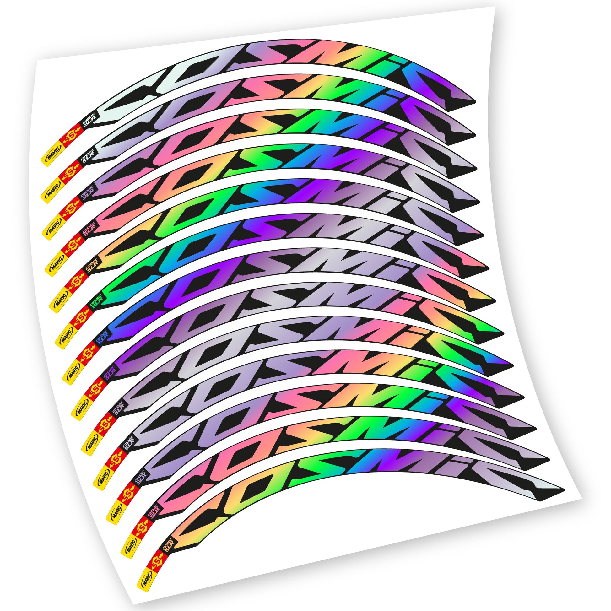 Stickers Route, Mavic Cosmic Carbone SLR compatibles Autocollants roues Route