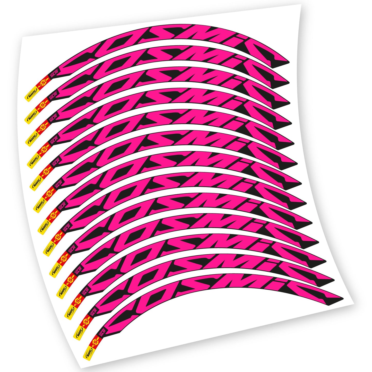 Stickers Route, Mavic Cosmic Carbone SLR compatibles Autocollants roues Route