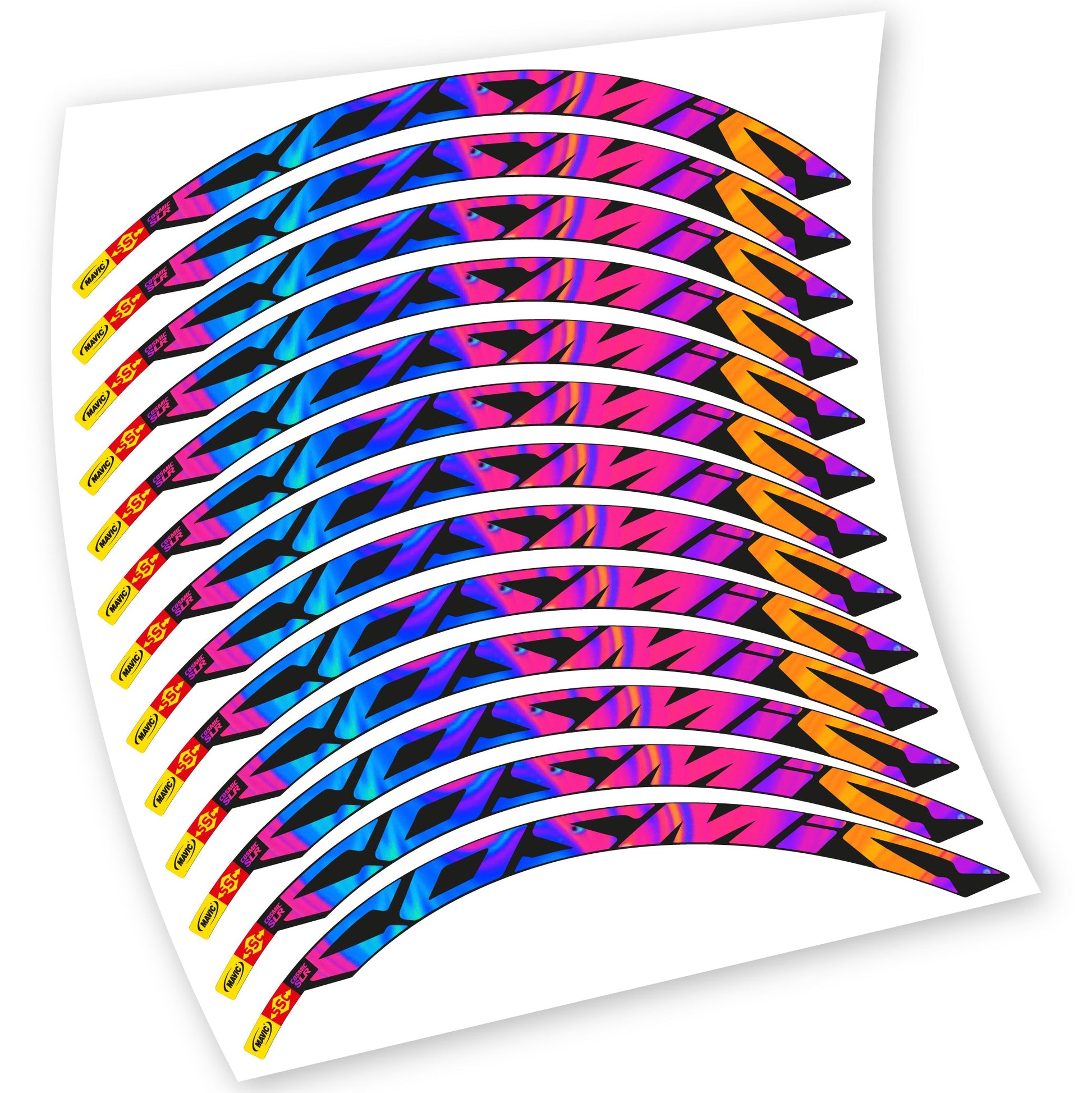 Stickers Route, Mavic Cosmic Carbone SLR compatibles Autocollants roues Route