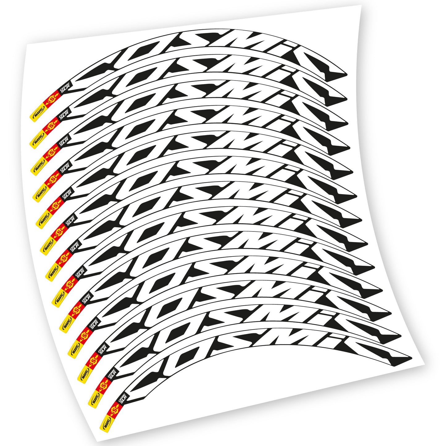 Stickers Route, Mavic Cosmic Carbone SLR compatibles Autocollants roues Route