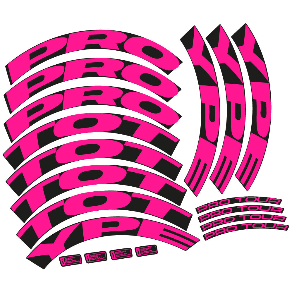 Stickers Proto. Pro Tour Disc custom design, Route profile 50 Autocollants roues Route