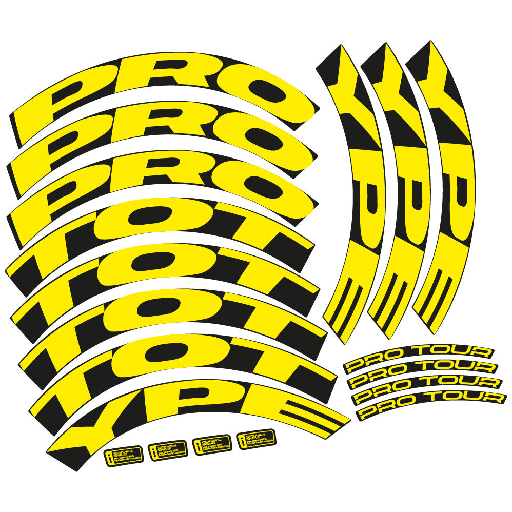 Stickers Proto. Pro Tour Disc custom design, Route profile 50 Autocollants roues Route