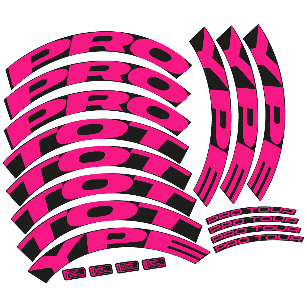 Stickers Proto. Pro Tour Disc custom design, Route profile 50 Autocollants roues Route
