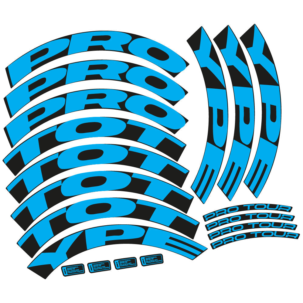 Stickers Proto. Pro Tour Disc custom design, Route profile 50 Autocollants roues Route