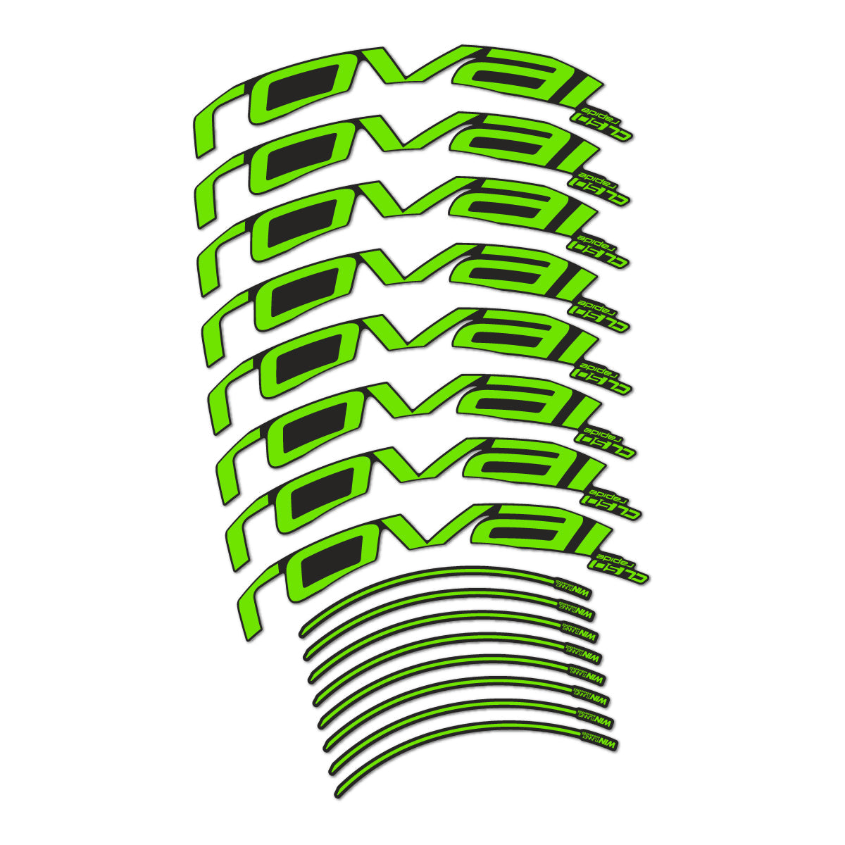 Apple Green decal for Roval CL 50 2016-2018 Rim Brake road wheel 50mm – bike sticker vinyl