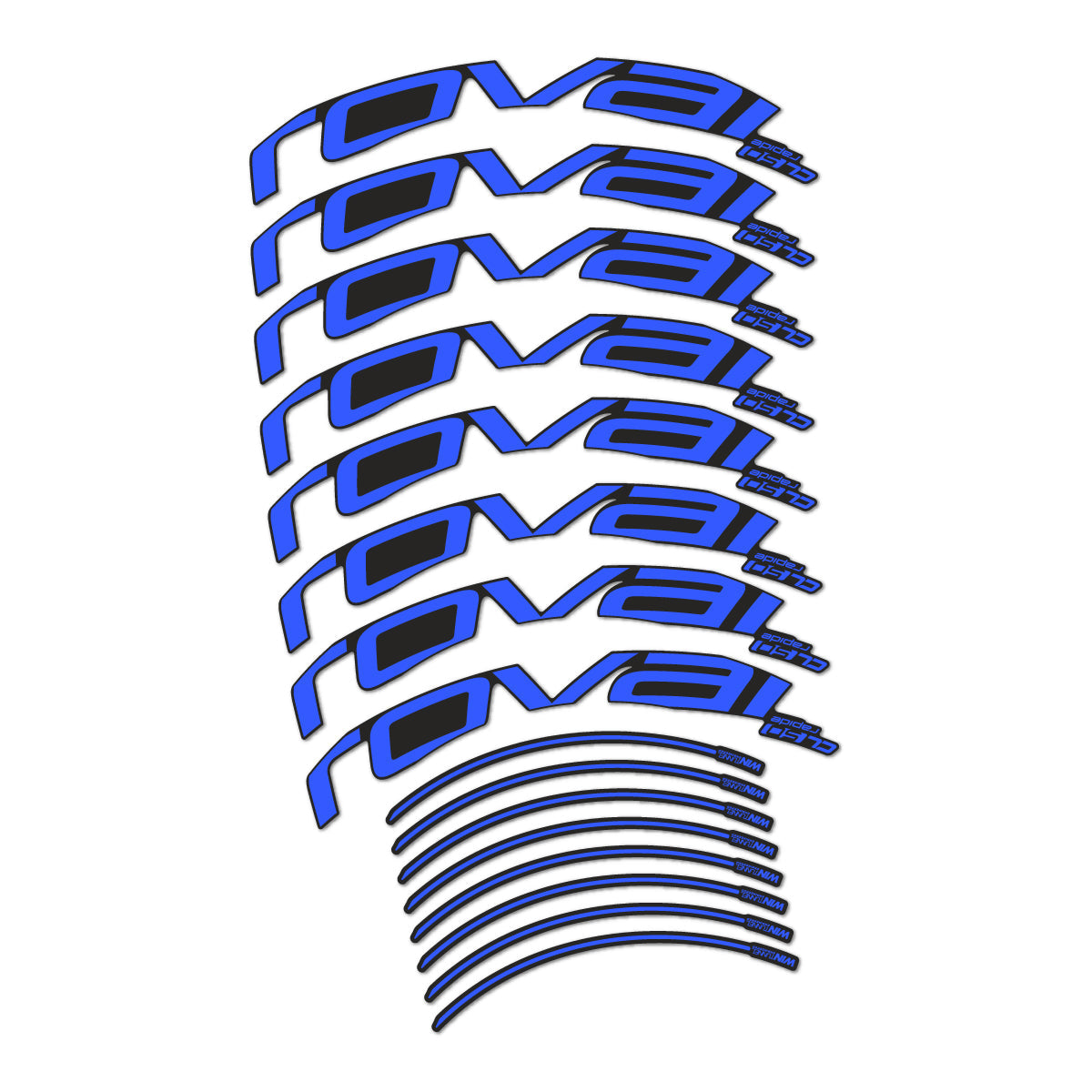 Medium Blue decal for Roval CL 50 2016-2018 Rim Brake road wheel 50mm – bike sticker vinyl