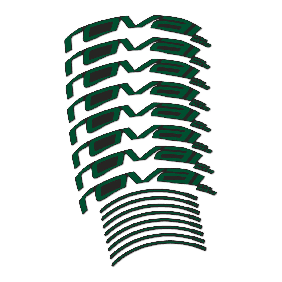 Dark Green decal for Roval CL 50 2016-2018 Rim Brake road wheel 50mm – bike sticker vinyl