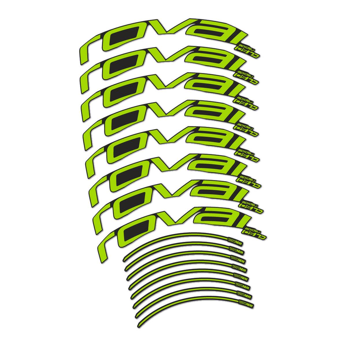 Lime Green decal for Roval CL 50 2016-2018 Rim Brake road wheel 50mm – bike sticker vinyl