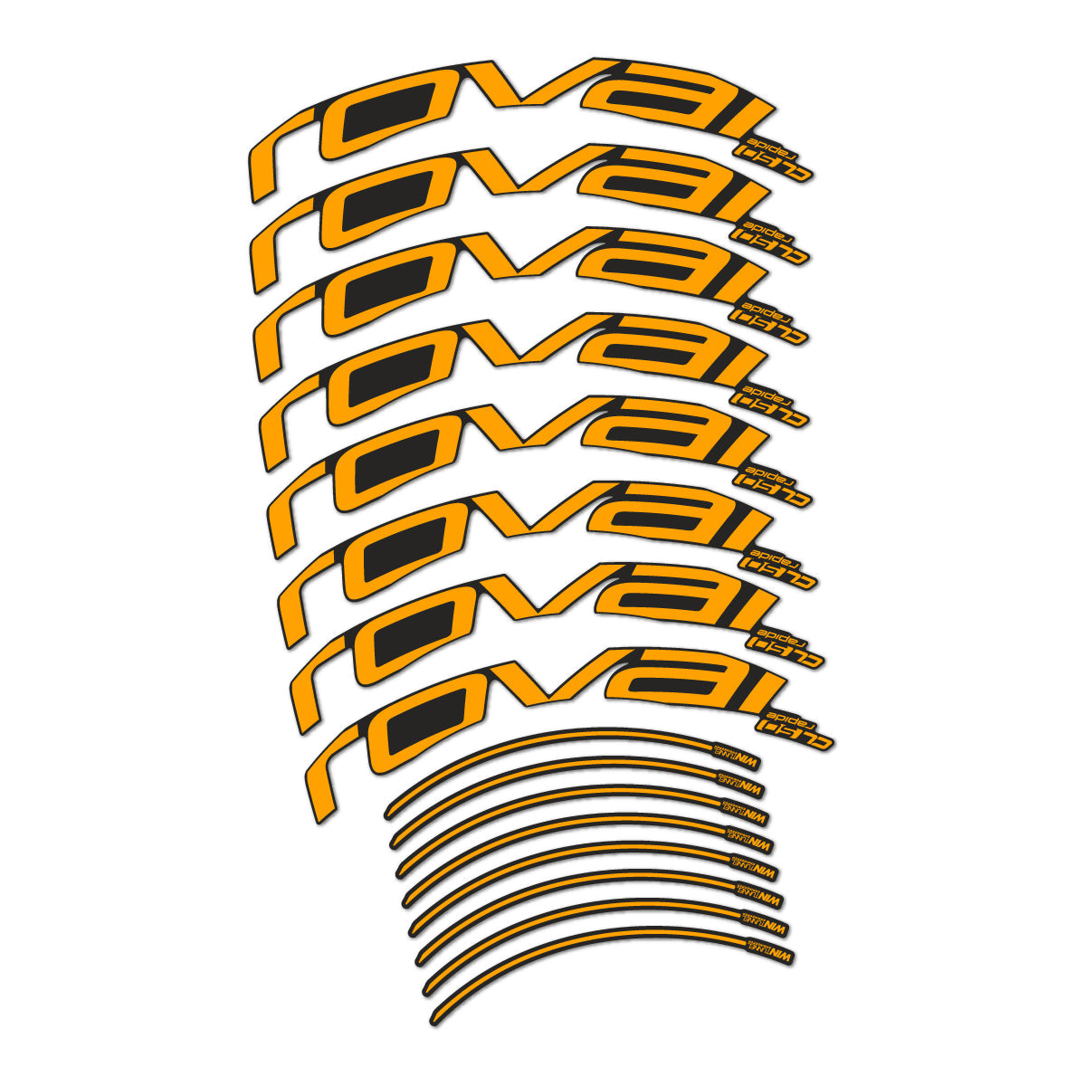 Orange Yellow decal for Roval CL 50 2016-2018 Rim Brake road wheel 50mm – bike sticker vinyl