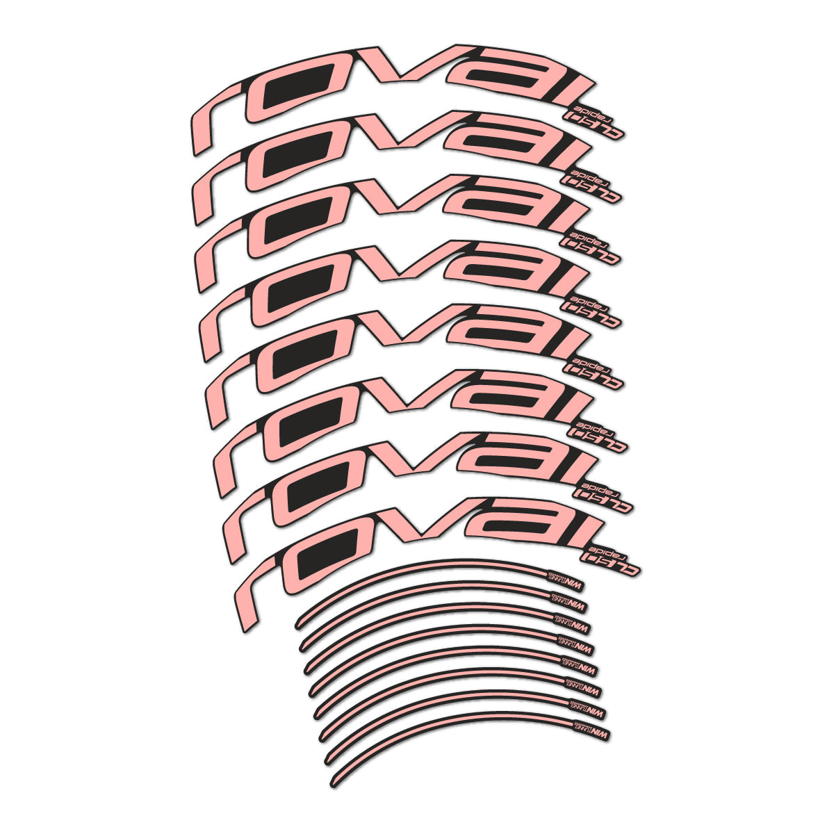 Salmon Pink decal for Roval CL 50 2016-2018 Rim Brake road wheel 50mm – bike sticker vinyl