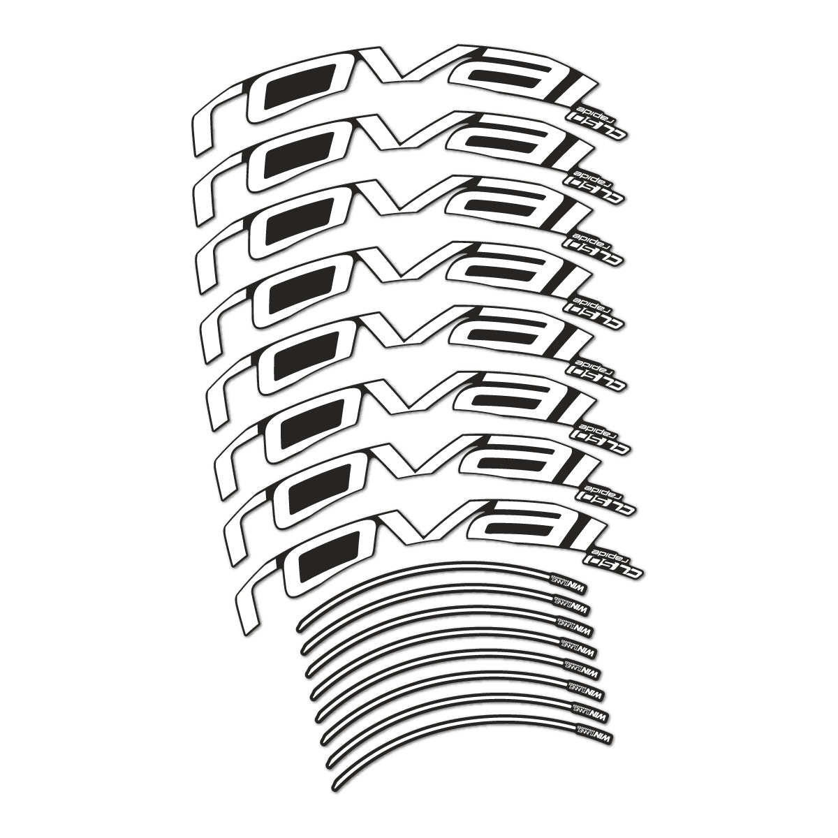 White decal for Roval CL 50 2016-2018 Rim Brake road wheel 50mm – bike sticker vinyl
