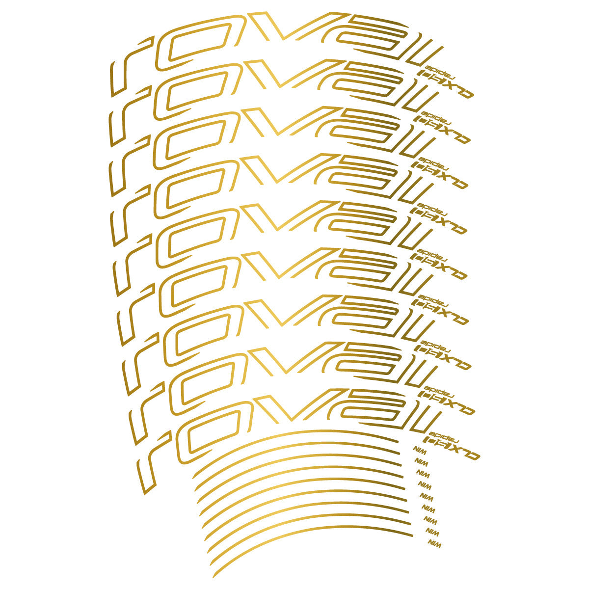 Gold decal for Roval CLX50 Disc VEC 2018-2025 road wheel 50mm – bike sticker vinyl