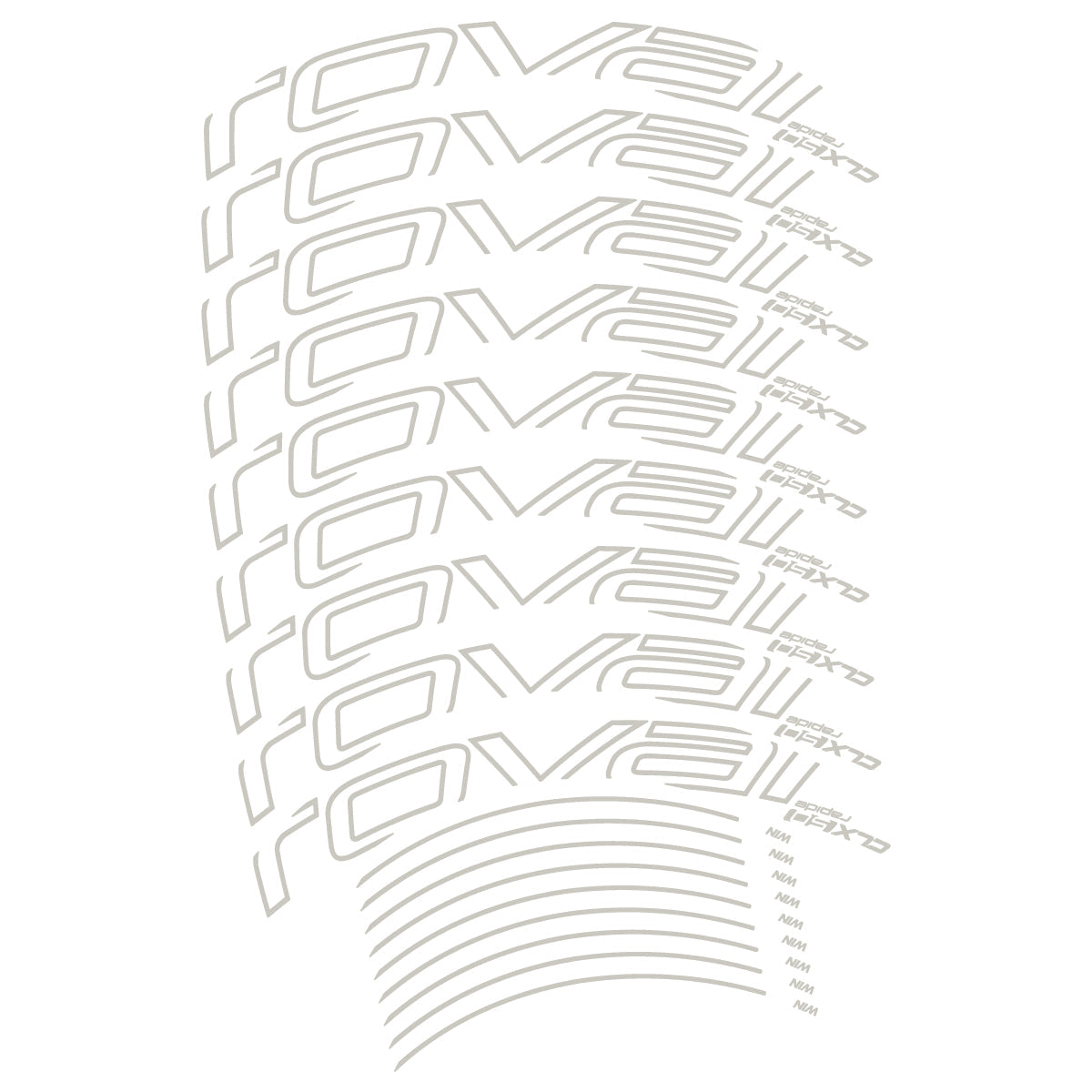 Light Grey decal for Roval CLX50 Disc VEC 2018-2025 road wheel 50mm – bike sticker vinyl