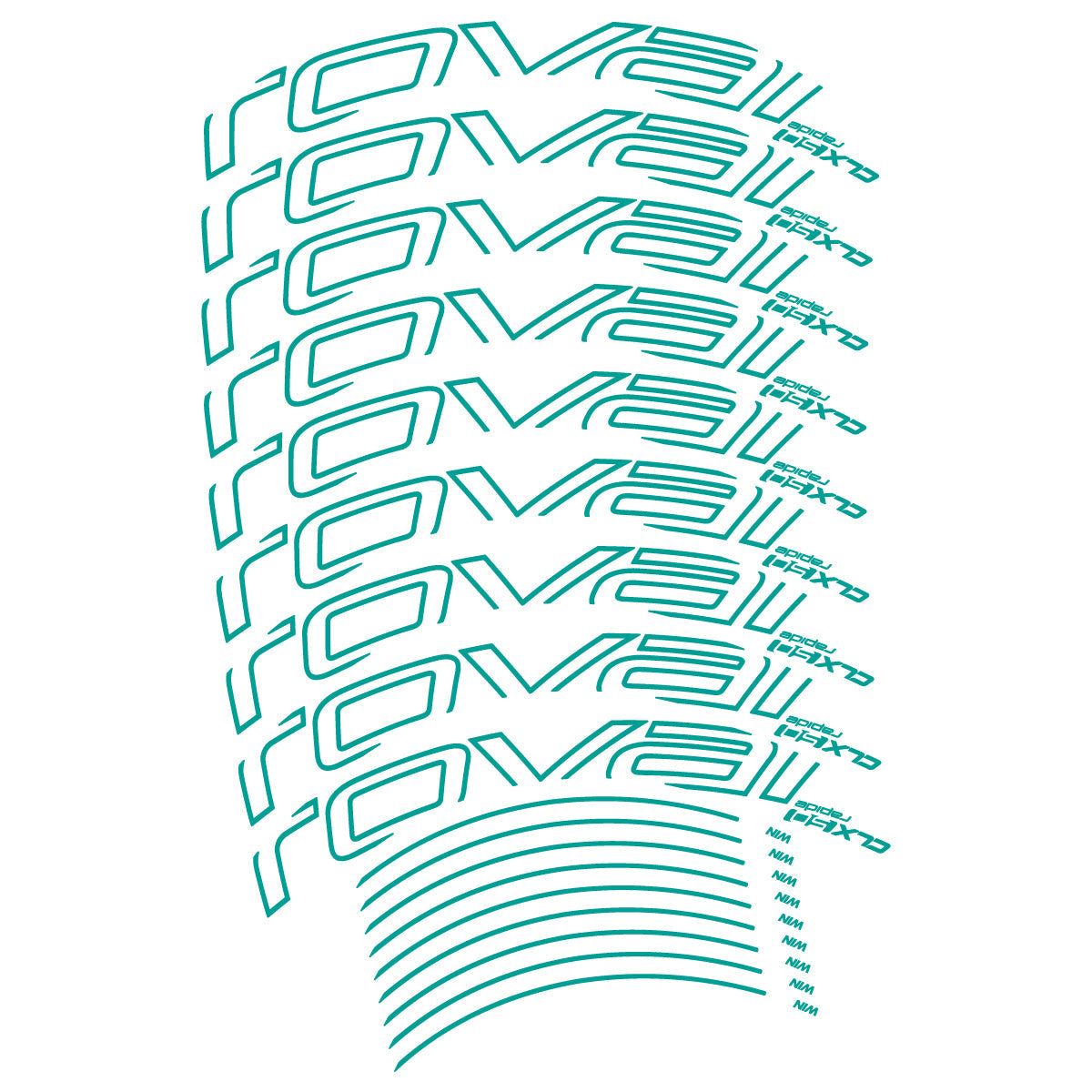Petrol Turquoise decal for Roval CLX50 Disc VEC 2018-2025 road wheel 50mm – bike sticker vinyl