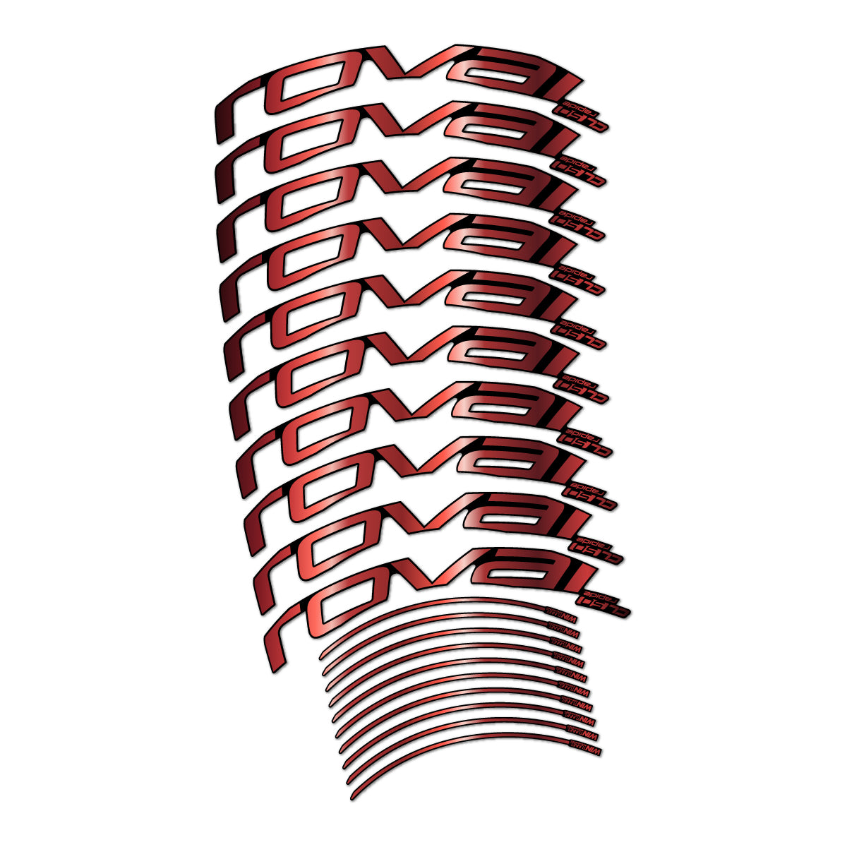 Stickers compatibles Roval CL 50 Disc pour jantes route 50 mm – autocollants vinyle - Cuivre