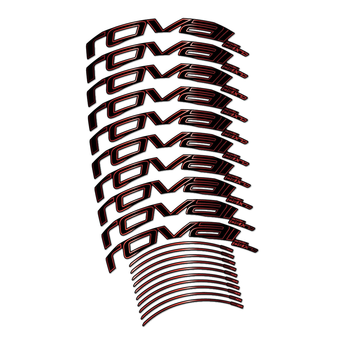 Copper decal for Roval CLX 50 Disc road wheel 50mm – bike sticker vinyl