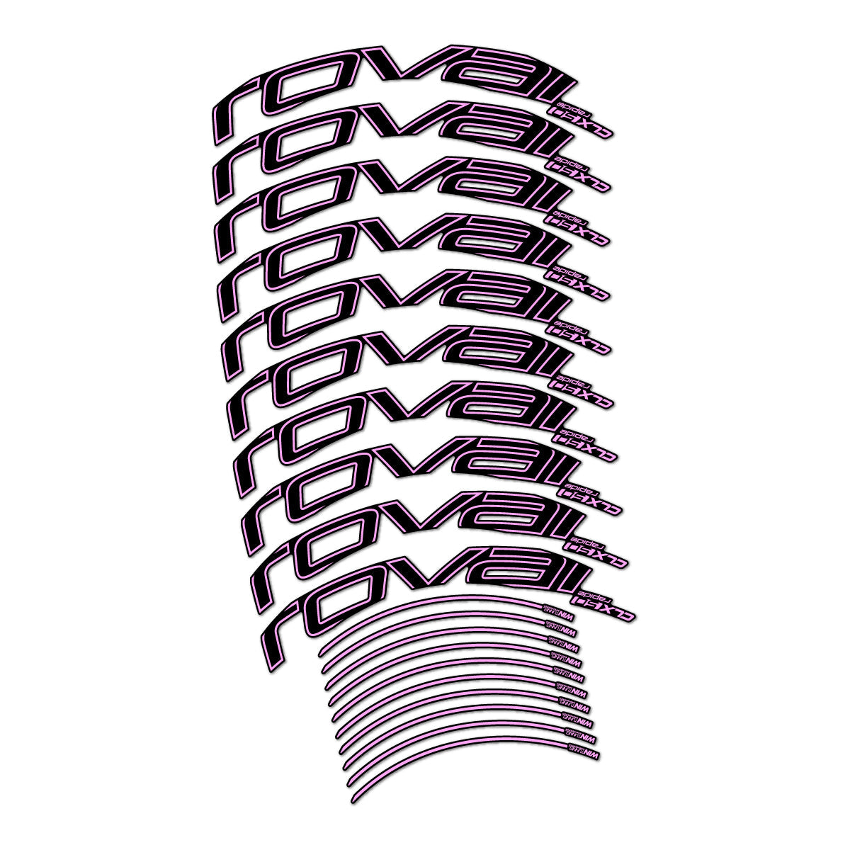 Light Lilac decal for Roval CLX 50 Disc road wheel 50mm – bike sticker vinyl