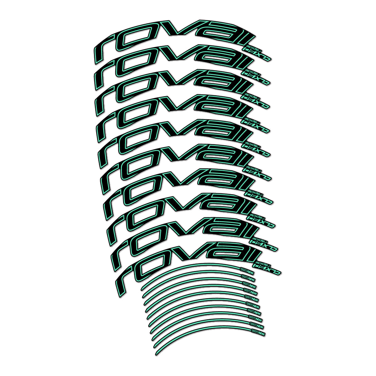 Mint decal for Roval CLX 50 Disc road wheel 50mm – bike sticker vinyl