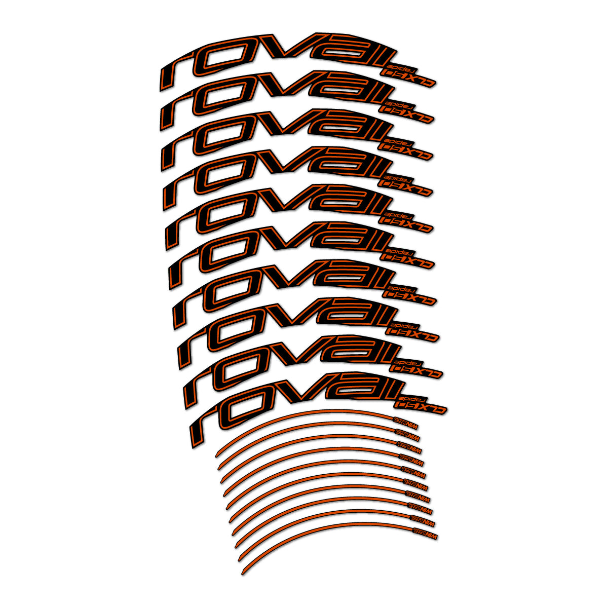 Stickers compatibles Roval CLX 50 frein sur jante pour jantes route 50 mm – autocollants vinyle - Argile