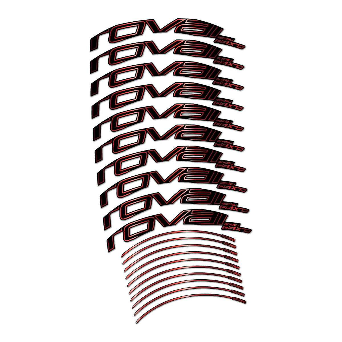Stickers compatibles Roval CLX 50 frein sur jante pour jantes route 50 mm – autocollants vinyle - Cuivre