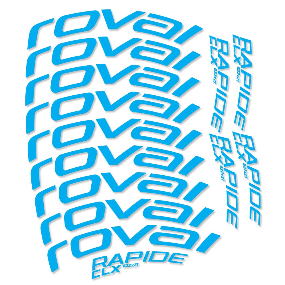 Stickers Roval Rapide CLX compatibles - Autocollants roue vélo route