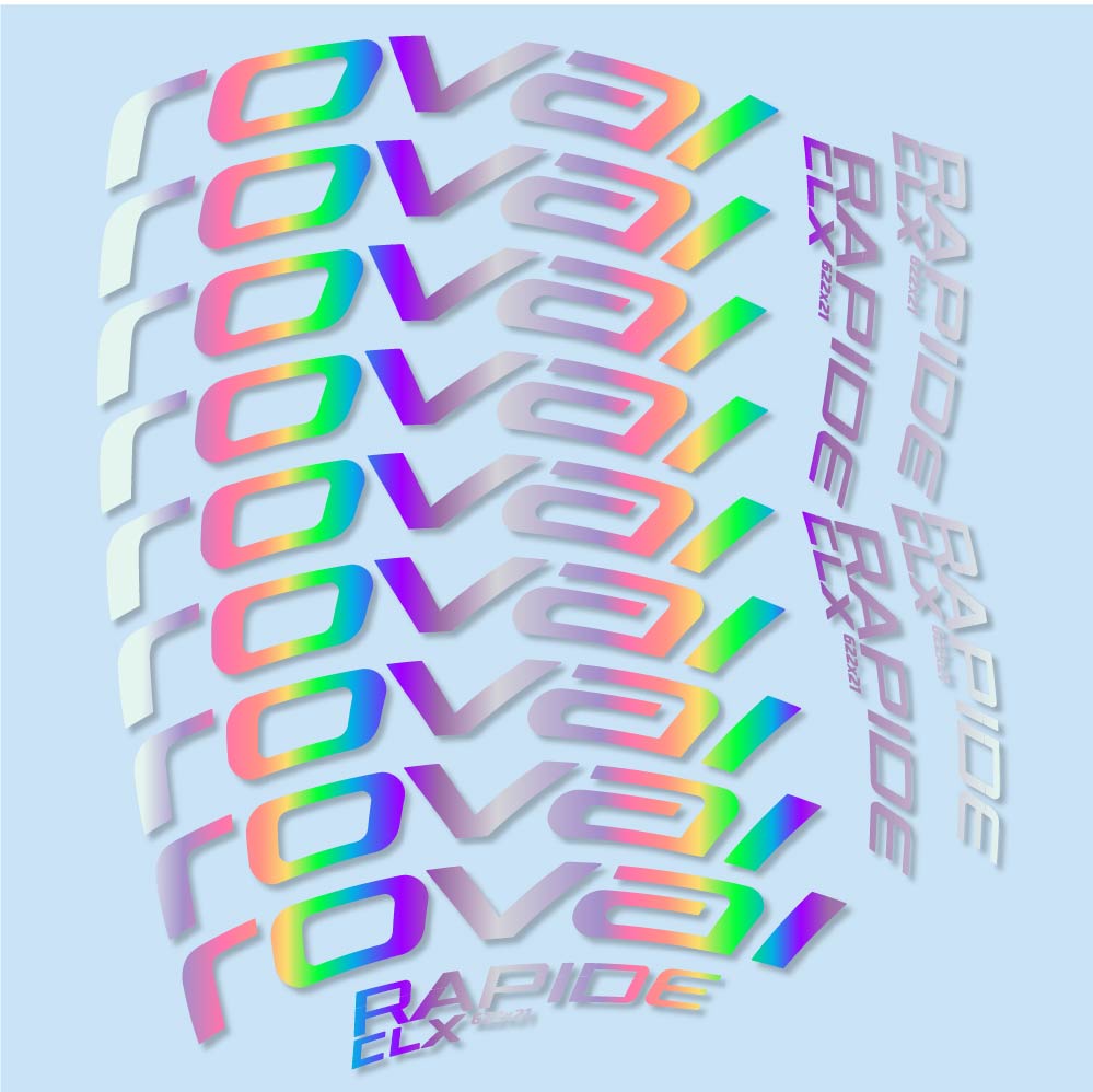 Autocollant Roval Rapide CLX, Roues Route 50mm, Autocollant Vélo vinyle