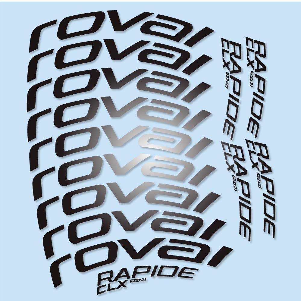 Autocollant Roval Rapide CLX, Roues Route 50mm, Autocollant Vélo vinyle