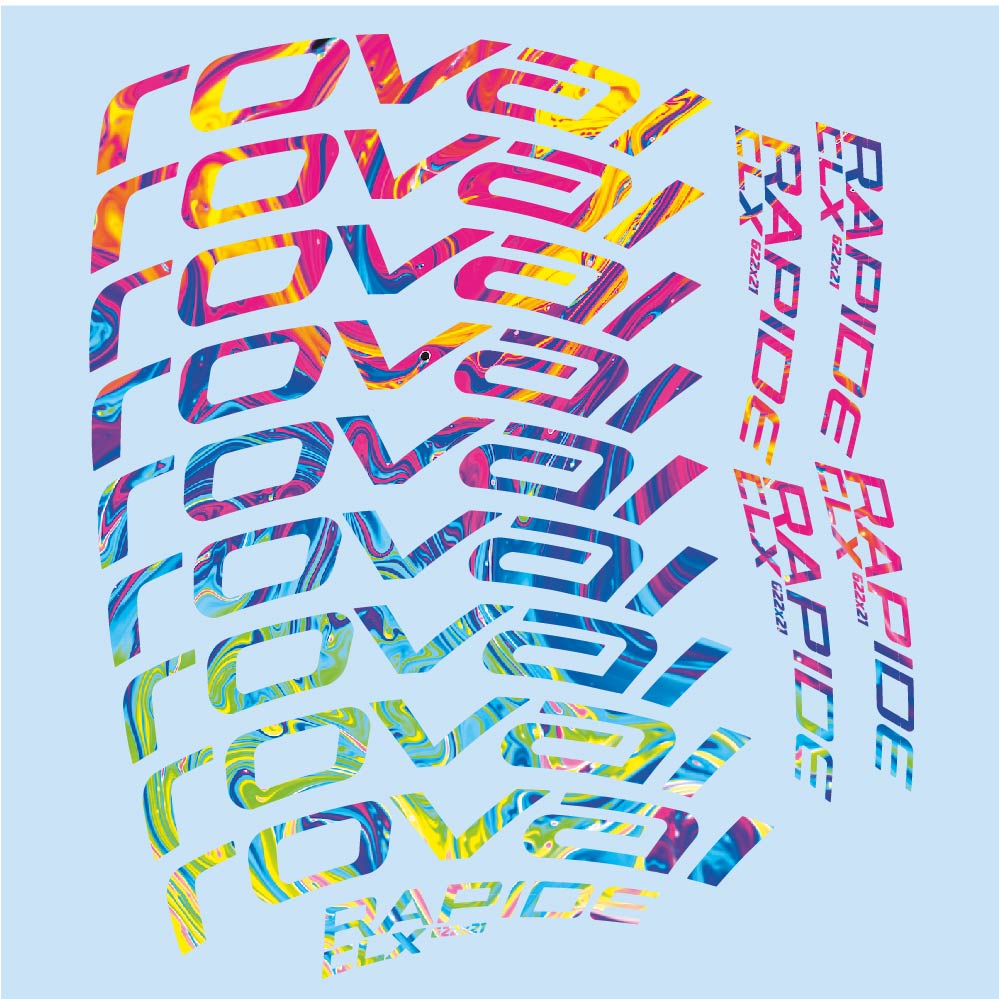 Autocollant Roval Rapide CLX, Roues Route 50mm, Autocollant Vélo vinyle