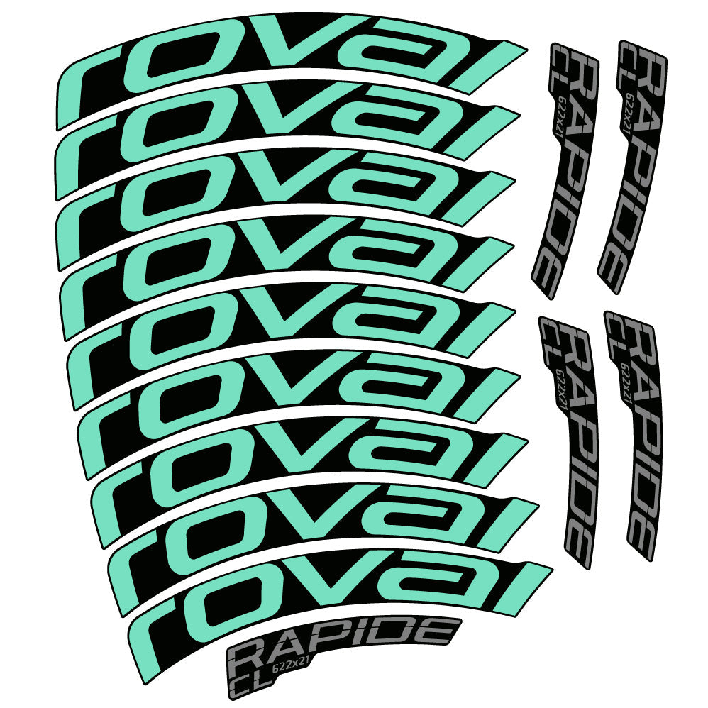 Stickers Roval Rapide CL compatibles - Autocollants roue vélo route