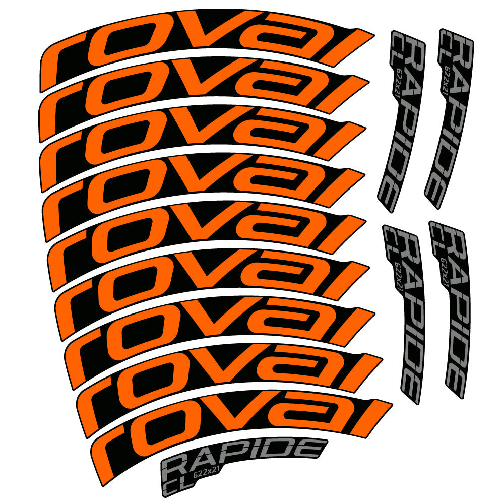 Stickers Roval Rapide CL compatibles - Autocollants roue vélo route