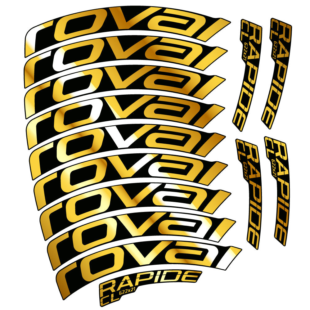 Stickers Roval Rapide CL compatibles - Autocollants roue vélo route