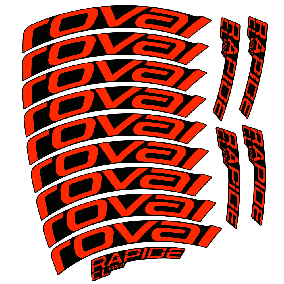 Stickers Roval Rapide CL compatibles - Autocollants roue vélo route
