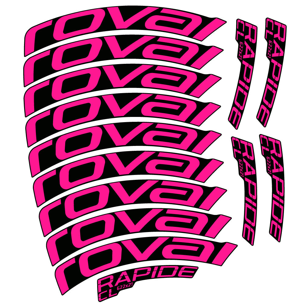 Stickers Roval Rapide CL compatibles - Autocollants roue vélo route