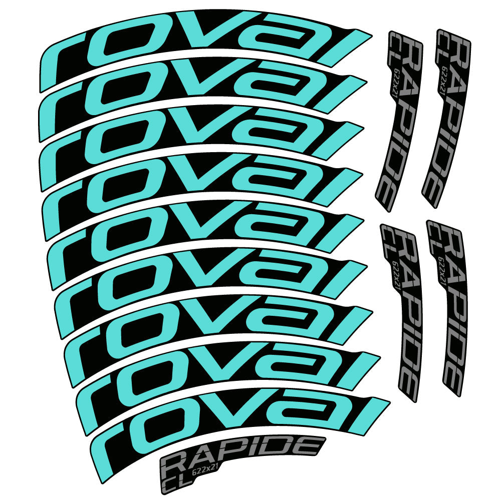 Stickers Roval Rapide CL compatibles - Autocollants roue vélo route