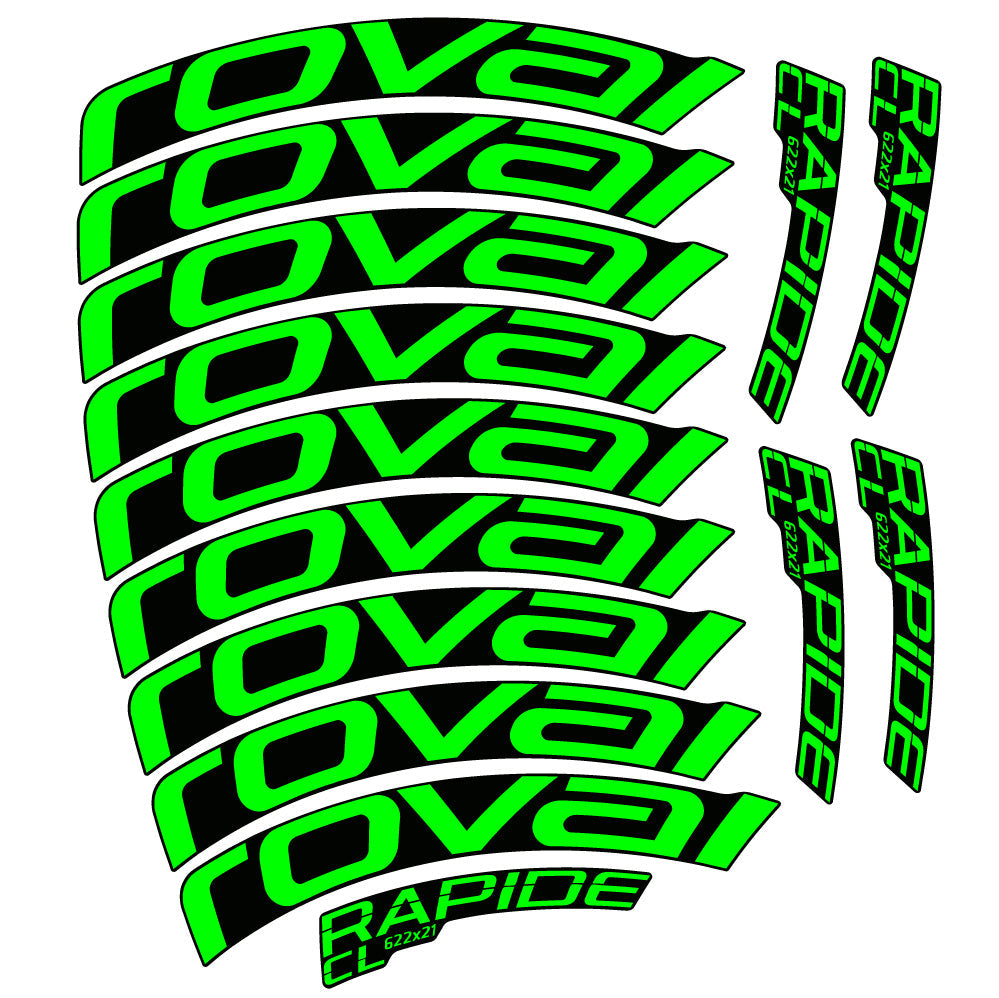Stickers Roval Rapide CL compatibles Autocollants roues Route