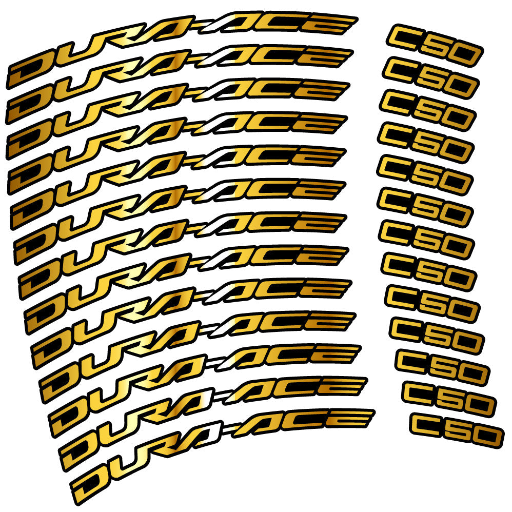 Stickers Shimano DuraAce C50 Carbon 2022 compatibles Autocollants roues Route