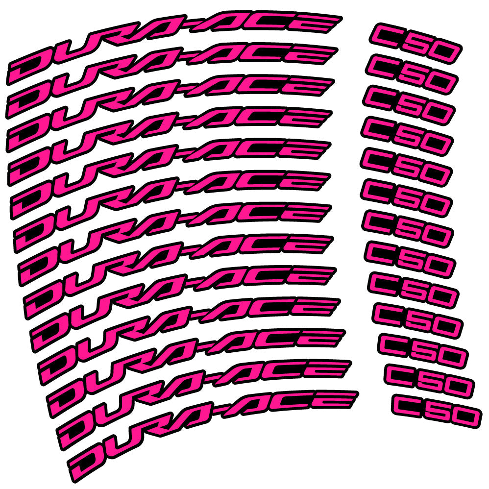 Stickers Shimano DuraAce C50 Carbon 2022 compatibles Autocollants roues Route