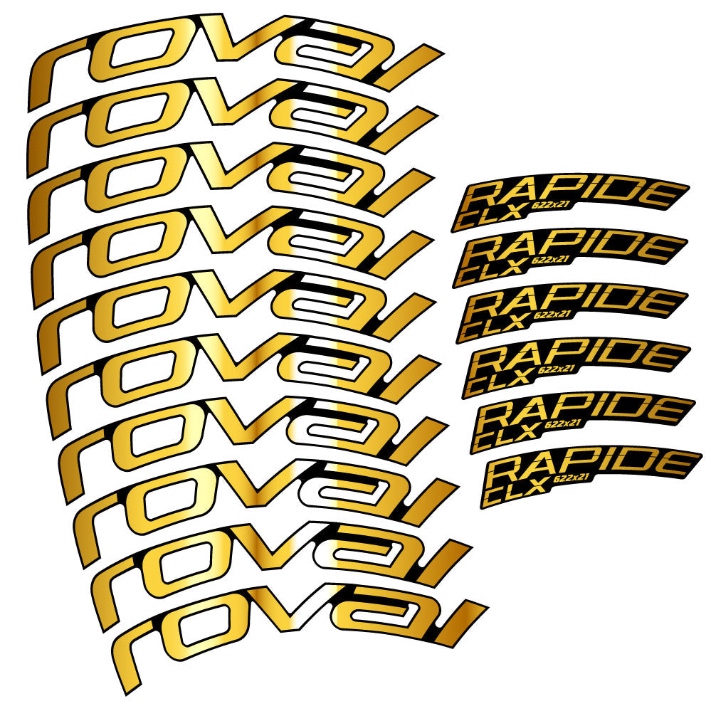 Autocollant Roval Rapide CLX 2, Roues Route 51+60mm , Autocollant vélo vinyle