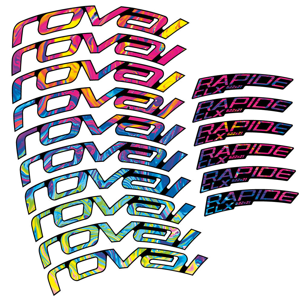 Autocollant Roval Rapide CLX 2, Roues Route 51+60mm , Autocollant vélo vinyle