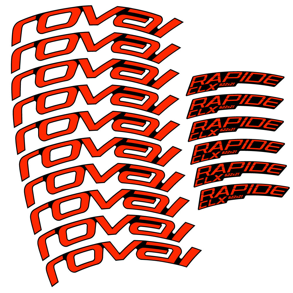 Autocollant Roval Rapide CLX 2, Roues Route 51+60mm , Autocollant vélo vinyle