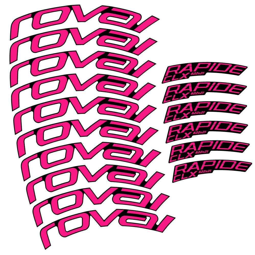 Autocollant Roval Rapide CLX 2, Roues Route 51+60mm , Autocollant vélo vinyle