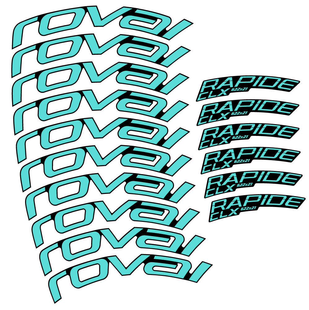 Autocollant Roval Rapide CLX 2, Roues Route 51+60mm , Autocollant vélo vinyle