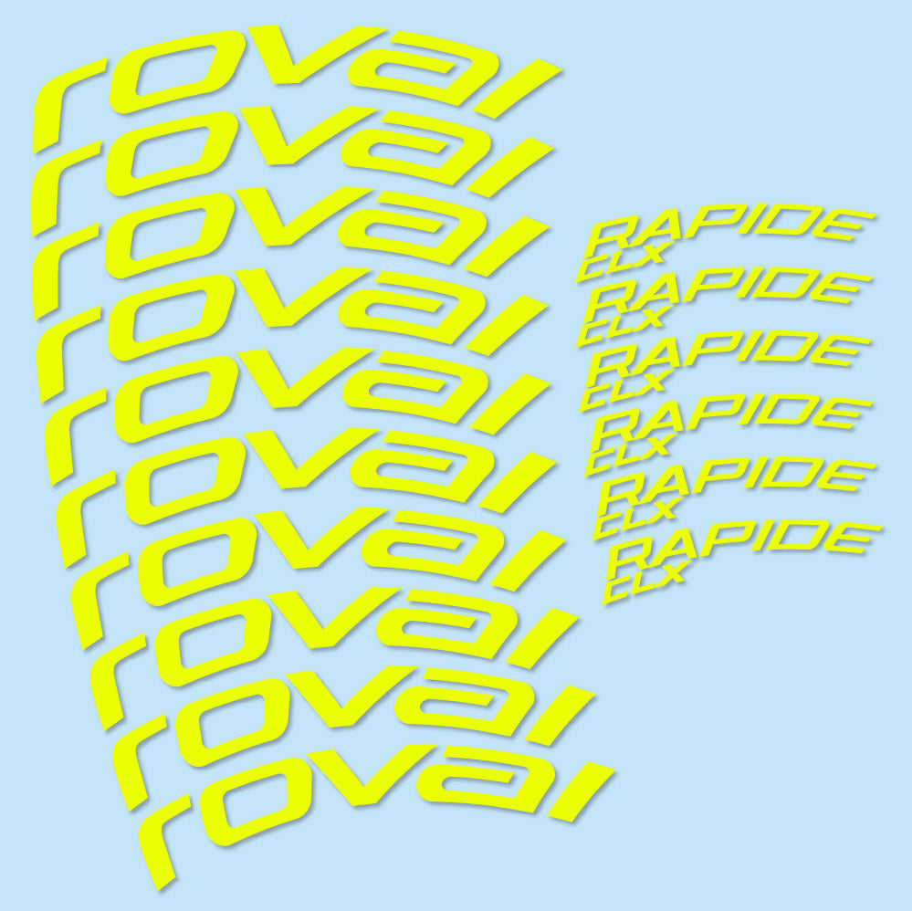 Autocollant Roval Rapide CLX 2, Roues Route 51+60mm, Autocollant Vélo vinyle