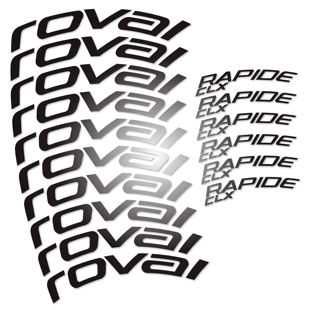Autocollant Roval Rapide CLX 2, Roues Route 51+60mm, Autocollant Vélo vinyle