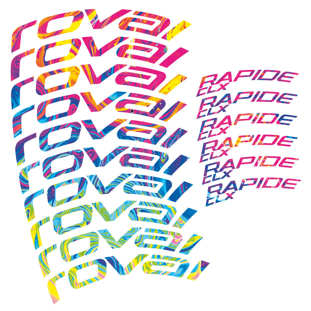 Autocollant Roval Rapide CLX 2, Roues Route 51+60mm, Autocollant Vélo vinyle