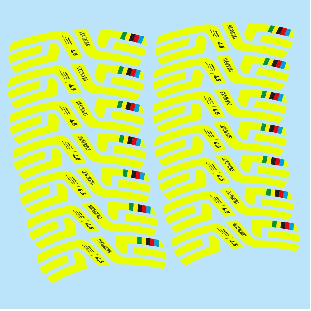 Stickers Enve SES 4.5 World Cup Uci compatibles Autocollants roues Route